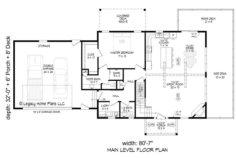 Dream House Plan - Floor Plan - Main Floor for Southern House Plan #932-796 - 3 bed, 2.5 bath