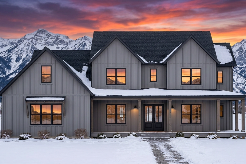 House Design - Exterior - Front Elevation 4 for Farmhouse House Plan #1096-201 - 4 bed, 4 bath