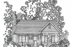 Exterior - Front Elevation 3 for Cottage House Plan #22-570 - 2 bed, 2 bath