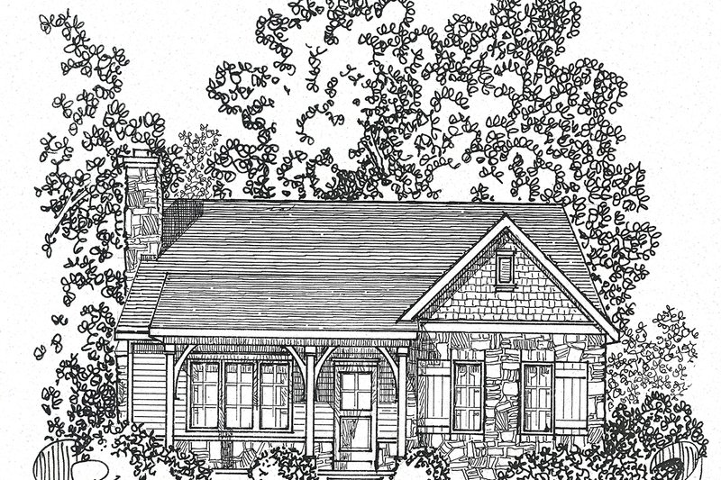 House Plan Design - Exterior - Front Elevation 3 for Cottage House Plan #22-570 - 2 bed, 2 bath