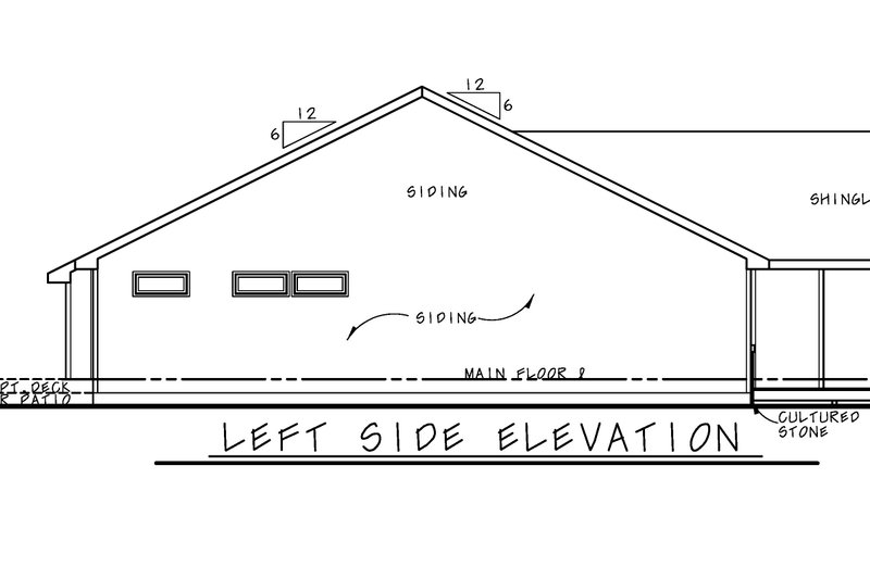 House Blueprint - Exterior - Other Elevation for Farmhouse House Plan #20-2440 - 3 bed, 2 bath