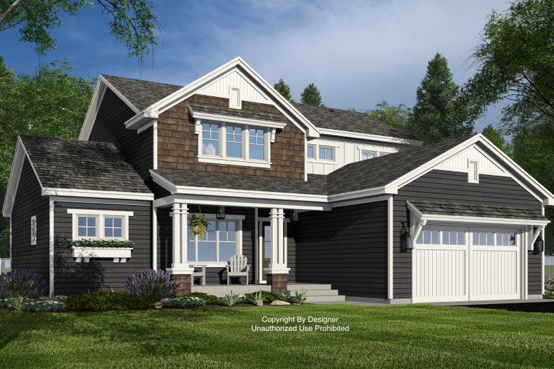 House Blueprint - Bungalow Exterior - Front Elevation Plan #51-1384