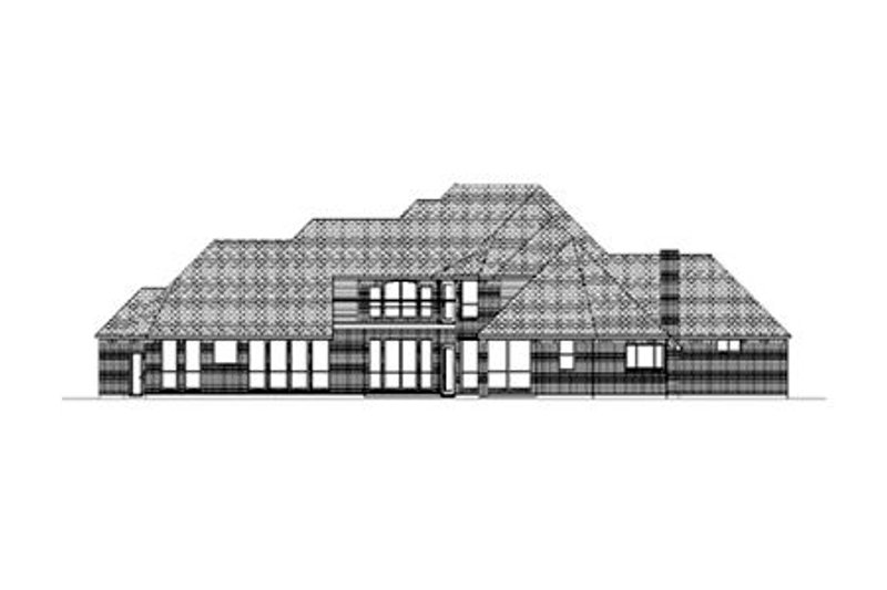 Home Plan - Exterior - Rear Elevation for European House Plan #84-435 - 4 bed, 6 bath