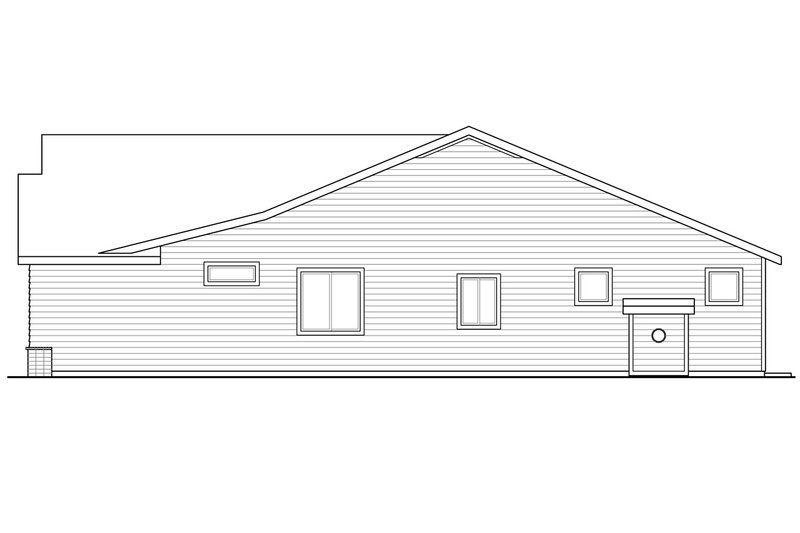 Dream House Plan - Exterior - Other Elevation 1 for Ranch House Plan #124-1186 - 3 bed, 2 bath