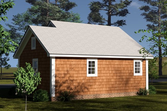 Exterior - Rear Elevation for Cottage House Plan #513-2366 - 1 bed, 1 bath