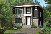 Contemporary Style House Plan - 3 Beds 1 Baths 1456 Sq/Ft Plan #25-4295 