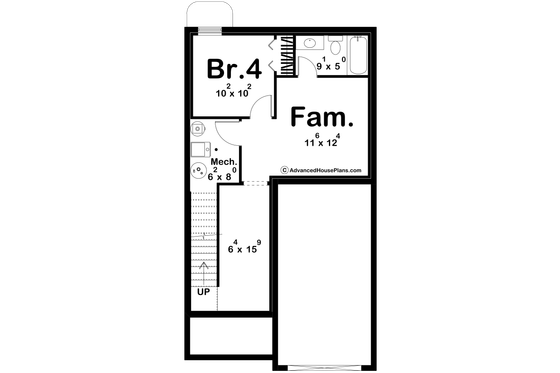 Floor Plan - Lower Floor for Victorian House Plan #455-462 - 3 bed, 2.5 bath