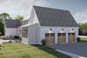 Cottage Style House Plan - 4 Beds 3.5 Baths 3854 Sq/Ft Plan #455-598 Exterior 