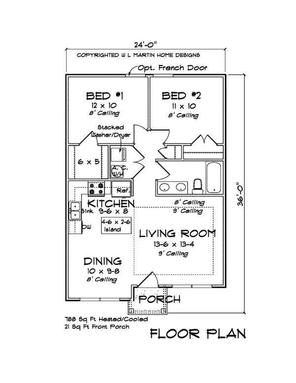 Architectural House Design - Cottage Floor Plan - Main Floor Plan #513-2199