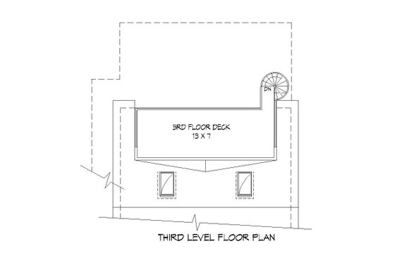 Floor Plan - Upper Floor 1 for Cottage House Plan #932-241, 0.5 bath