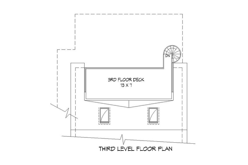 Dream House Plan - Floor Plan - Upper Floor 1 for Cottage House Plan #932-241, 0.5 bath