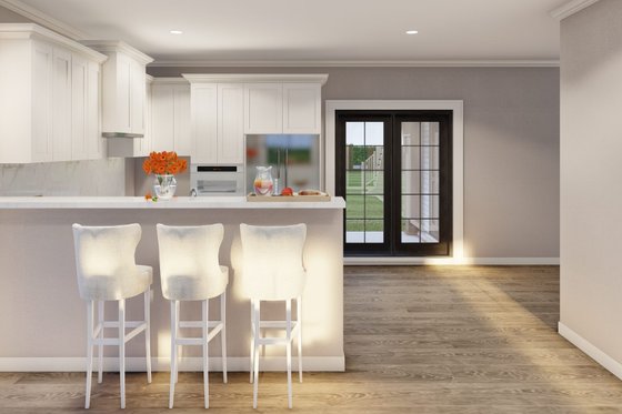 Interior - Kitchen for European House Plan #17-2526 - 2 bed, 2.5 bath