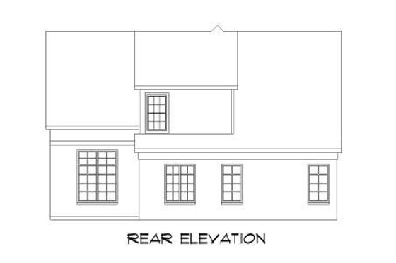 Exterior - Rear Elevation for Traditional House Plan #424-111 - 3 bed, 2.5 bath