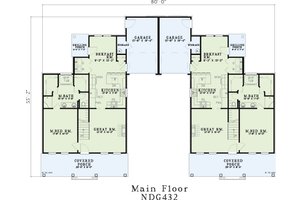 Floor Plan - Main Floor for Country House Plan #17-2023 - 3 bed, 2.5 bath