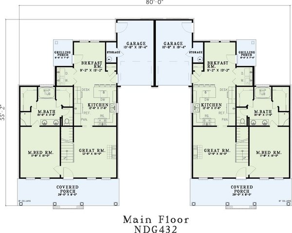 House Design - Country Floor Plan - Main Floor Plan #17-2023