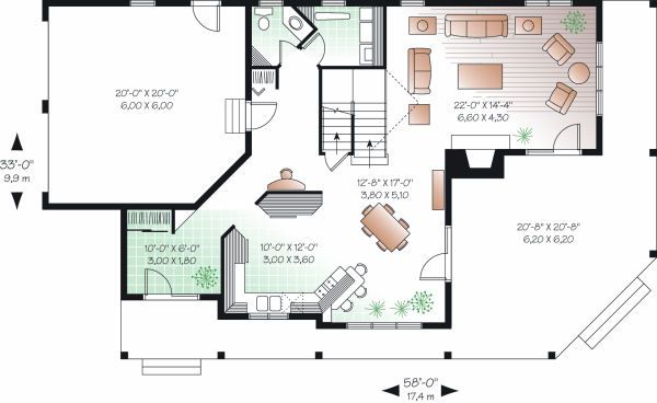 Home Plan - Country Floor Plan - Main Floor Plan #23-744