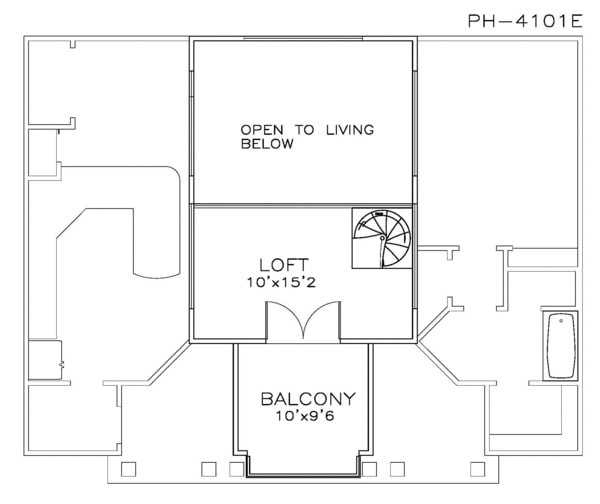 Contemporary Floor Plan - Upper Floor Plan #8-226