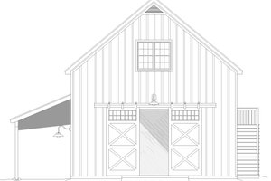 Exterior - Front Elevation 3 for Country House Plan #932-870, 1.5 bath