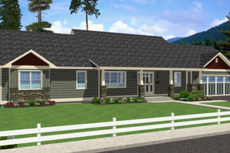 Ranch Style House Plan - 2 Beds 3 Baths 1730 Sq/Ft Plan #126-163