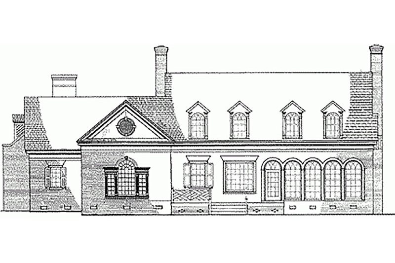 Home Plan - Exterior - Rear Elevation for Classical House Plan #137-127 - 4 bed, 3 bath