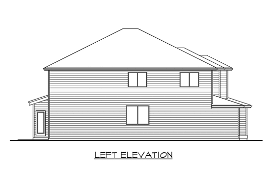 Exterior - Other Elevation 1 for Traditional House Plan #132-151 - 4 bed, 2.5 bath