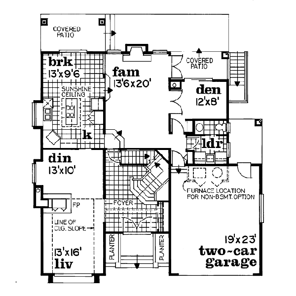 European Floor Plan - Main Floor Plan #47-183
