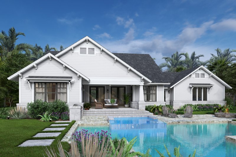 Home Plan - Exterior - Rear Elevation for Cottage House Plan #120-289 - 3 bed, 2 bath