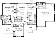 Traditional Style House Plan - 3 Beds 2 Baths 1407 Sq/Ft Plan #126-121 