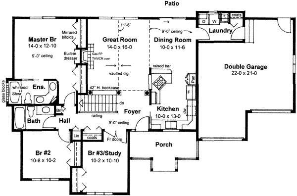 Traditional Floor Plan - Main Floor Plan #126-121