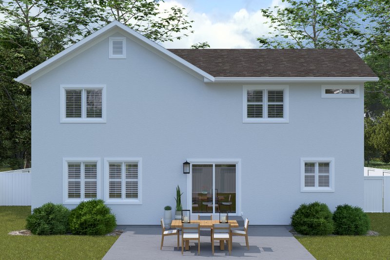 House Design - Exterior - Rear Elevation 1 for Traditional House Plan #1060-385 - 3 bed, 2.5 bath