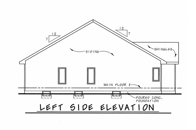 Dream House Plan - Exterior - Other Elevation for Traditional House Plan #20-1698 - 2 bed, 2 bath