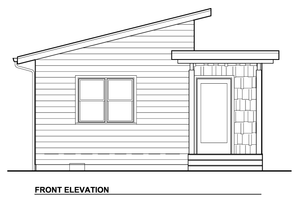 Exterior - Other Elevation 1 for Modern House Plan #890-2 - 1 bed, 1 bath