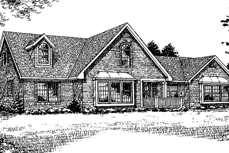 Dream House Plan - Country Exterior - Front Elevation Plan #456-90
