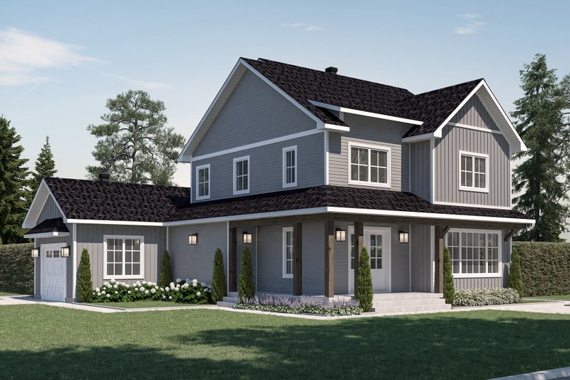 Dream House Plan - Farmhouse Exterior - Front Elevation Plan #23-2771