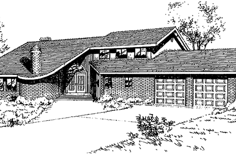 Home Plan - Contemporary Exterior - Front Elevation Plan #60-792