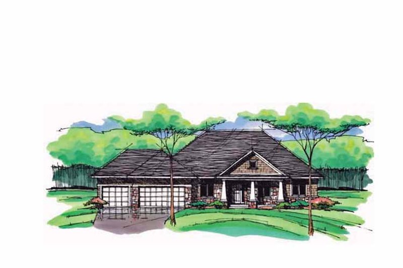 Dream House Plan - Exterior - Front Elevation 4 for European House Plan #51-991 - 5 bed, 3 bath