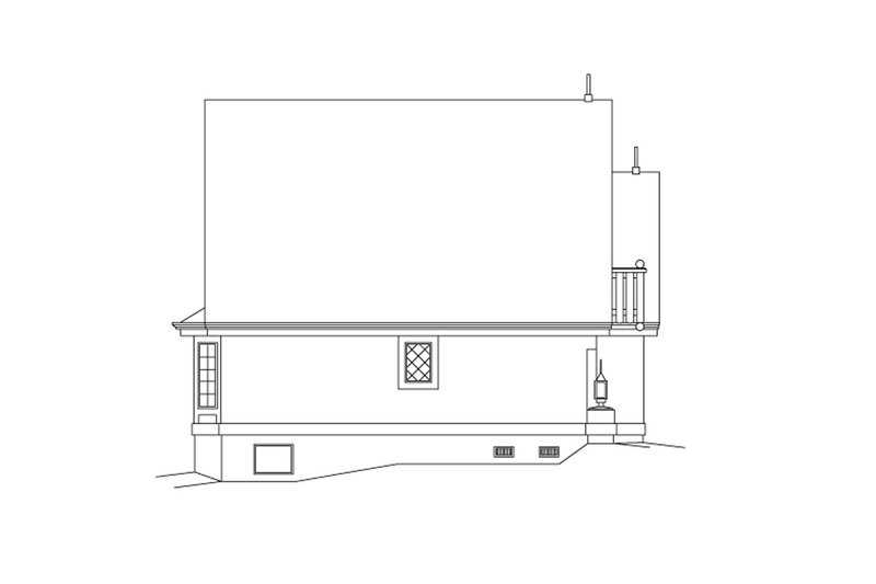 House Design - Exterior - Other Elevation 1 for European House Plan #57-675 - 1 bed, 1 bath