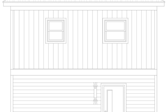 Exterior - Rear Elevation for Craftsman House Plan #932-1249 - 1 bed, 1.5 bath