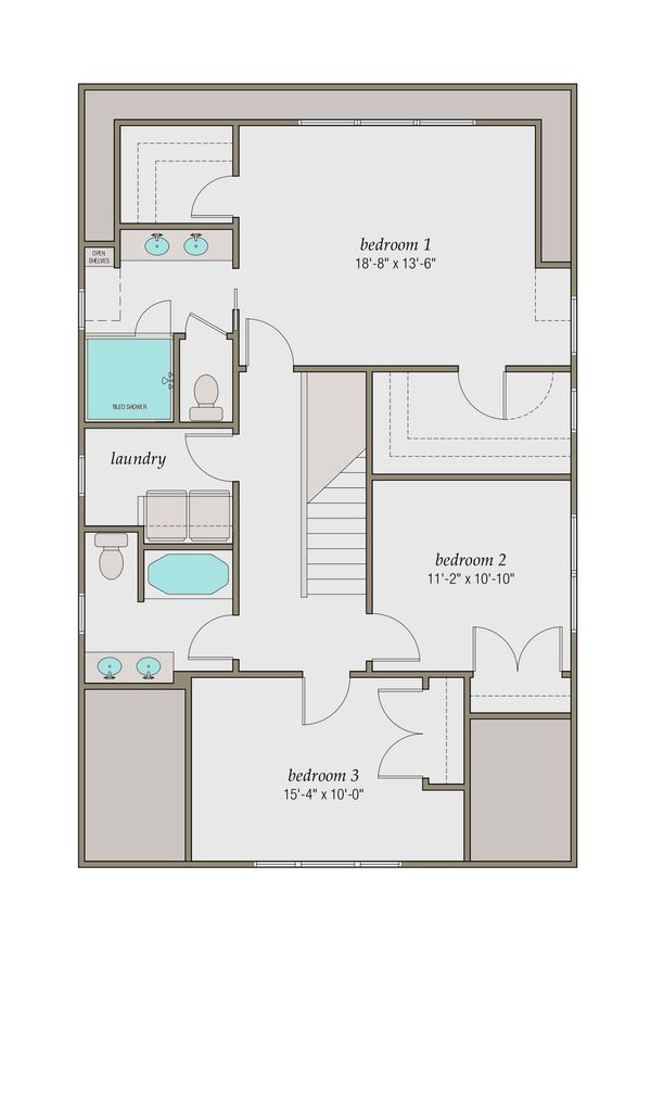 Craftsman Floor Plan - Upper Floor Plan #461-48
