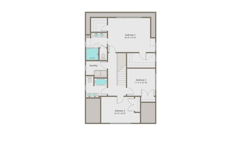 House Plan Design - Floor Plan - Upper Floor for Craftsman House Plan #461-48 - 4 bed, 3 bath