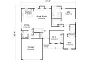 European Style House Plan - 3 Beds 2.5 Baths 1635 Sq/Ft Plan #22-524 