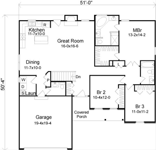 Dream House Plan - European Floor Plan - Main Floor Plan #22-524