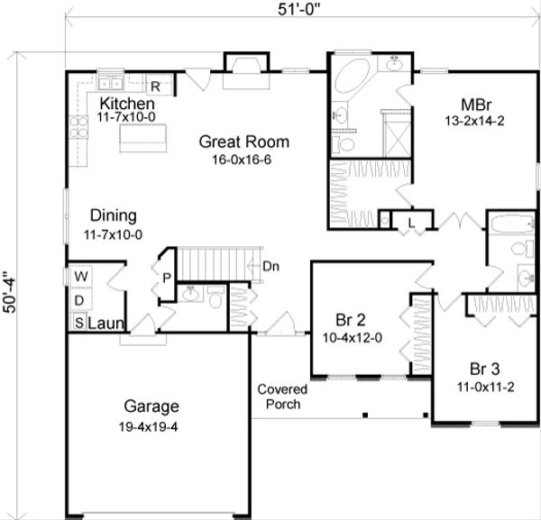 Home Plan - European Floor Plan - Main Floor Plan #22-524