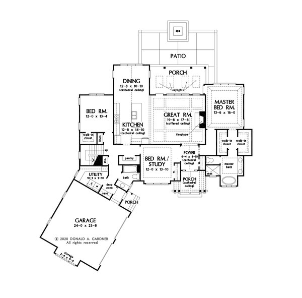 Architectural House Design - Farmhouse Floor Plan - Main Floor Plan #929-1128