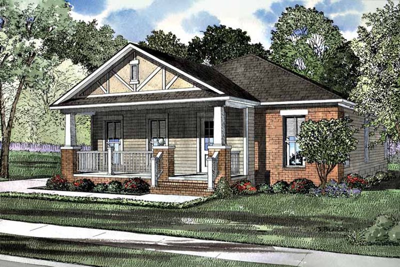 Dream House Plan - Craftsman Exterior - Front Elevation Plan #17-3189