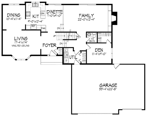 Architectural House Design - European Floor Plan - Main Floor Plan #51-716