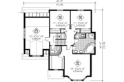 European Style House Plan - 3 Beds 1.5 Baths 2135 Sq/Ft Plan #25-287 