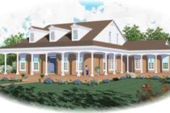 Exterior - Front Elevation for Southern House Plan #81-1057 - 3 bed, 2.5 bath