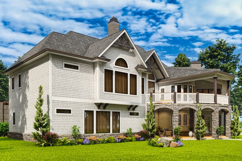 House Plan Design - Exterior - Rear Elevation for Craftsman House Plan #54-697 - 4 bed, 4.5 bath
