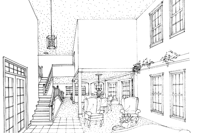 Dream House Plan - Interior - Family Room for Colonial House Plan #320-832 - 3 bed, 3 bath